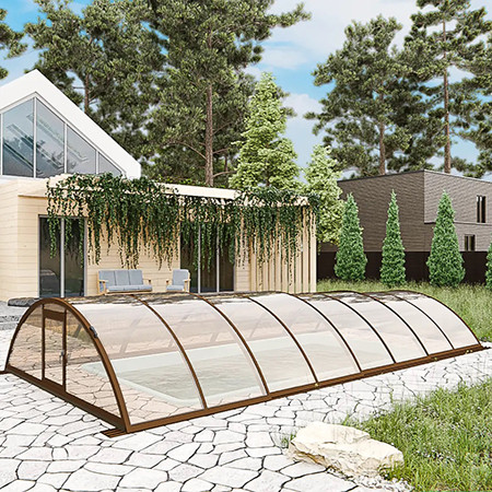 Раздвижной павильон для бассейна Standart L 6,36М*5М*1,2М 