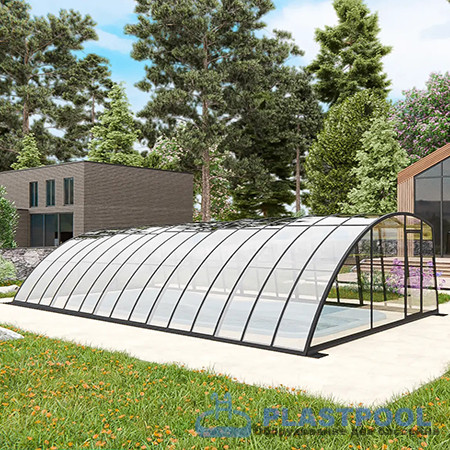 Раздвижной павильон для бассейна Avangard 6,36М*5М*1,96М 