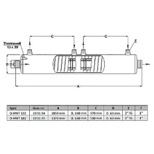 Теплообменник 259кВт Max Dapra D-HWT 182 корпус н/с спираль н/с AISI 316 