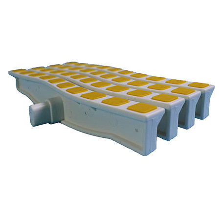 Решетка переливная цветная волна Anti Slip 250 х 26.5 мм желтый DE2725W Emaux 