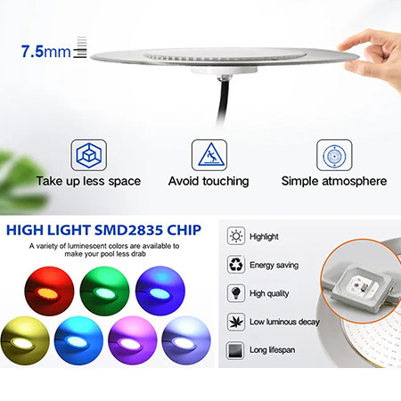 Прожектор встраиваемый из нерж. стали (25Вт/12В) LED RGB с пультом Tadpole JKD-UT230-2SP