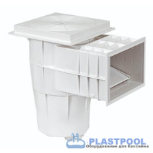 Скиммер Gemas 222х162мм 1 1/2" ВР с квадратной крышкой без декор. рамки (плитка)