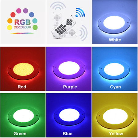 Прожектор  встраиваемый из нерж. стали (35Вт/12В) LED RGB с пультом Tadpole JKD-YC290-SP