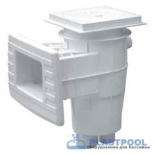 Скиммер Gemas 370х256мм 2" ВР с квадратной крышкой с декор. рамкой (плитка) 