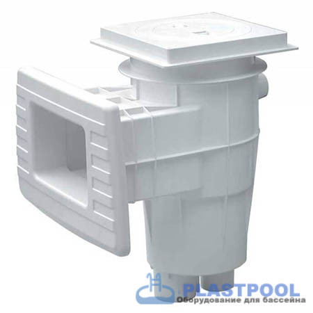 Скиммер Gemas 370х256мм 2" ВР с квадратной крышкой с декор. рамкой (плитка) 