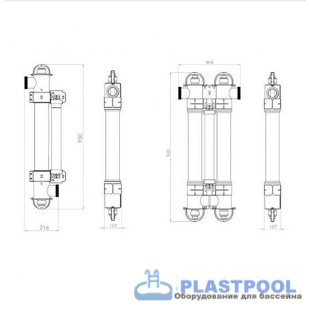 Ультрафиолетовая установка Elecro Steriliser UV-C + Life indicator + датчик протока