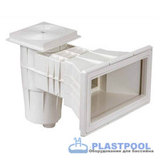 Скиммер Gemas 455х235мм 1 1/2" ВР M5 с квадратной крышкой с декор. рамкой (универсал)