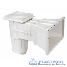 Скиммер Gemas 455х235мм 1 1/2" ВР M5 с квадратной крышкой с декор. рамкой (универсал)