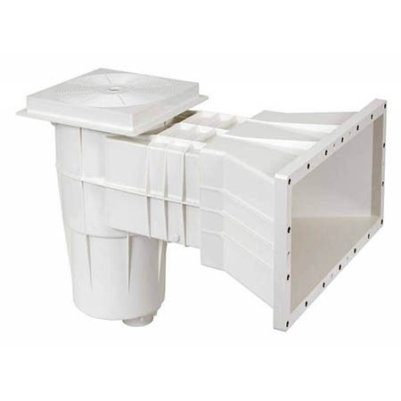 Скиммер Gemas 455х235мм 1 1/2" ВР M5 с квадратной крышкой с декор. рамкой (универсал)