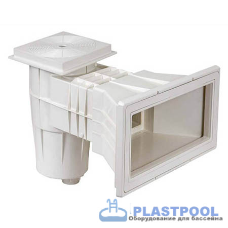 Скиммер Gemas 455х235мм 1 1/2" ВР с квадратной крышкой с декор. рамкой (универсал)