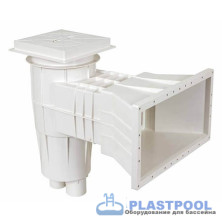 Скиммер Gemas 455х235мм 2" ВР с квадратной крышкой с декор. рамкой (плитка)