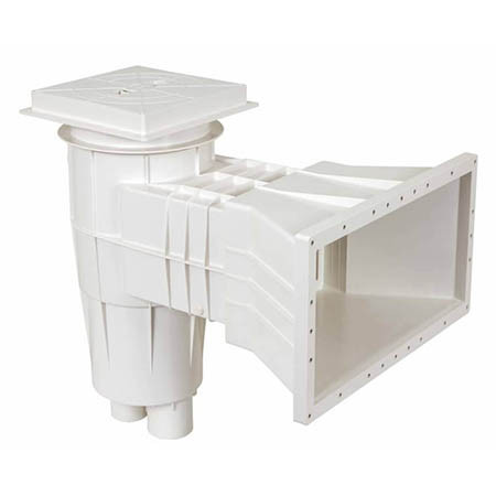 Скиммер Gemas 455х235мм 2" ВР с квадратной крышкой с декор. рамкой (плитка)