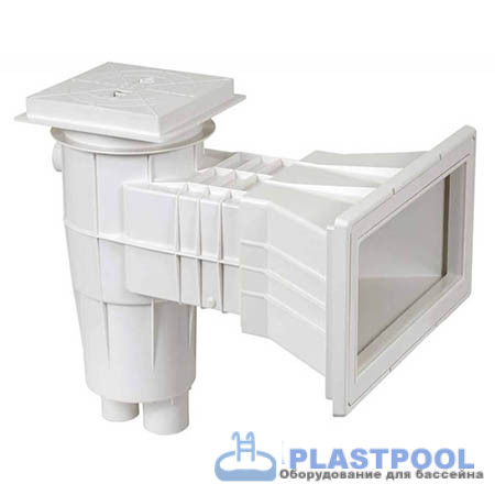 Скиммер Gemas 455х235мм 2" ВР с квадратной крышкой с декор. рамкой (плитка)