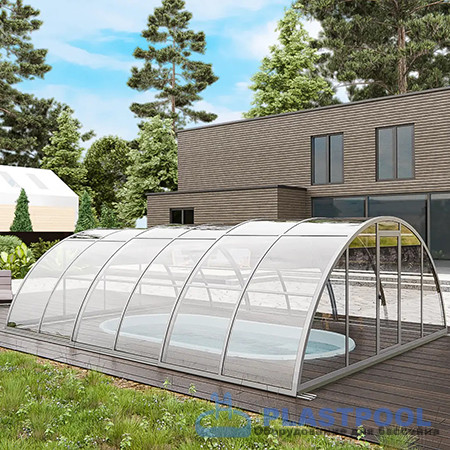 Раздвижной павильон для бассейна Standart H 6,36М*2,5М*1,25М 