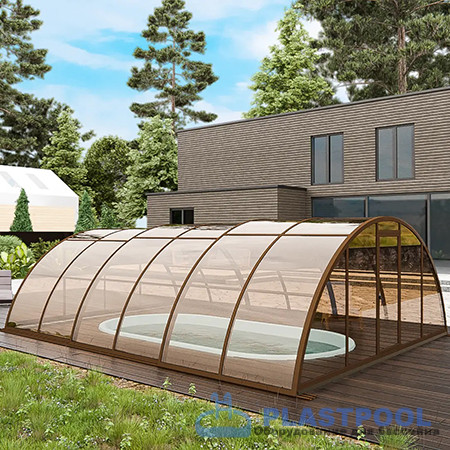 Раздвижной павильон для бассейна Standart H 6,36М*2,5М*1,25М 