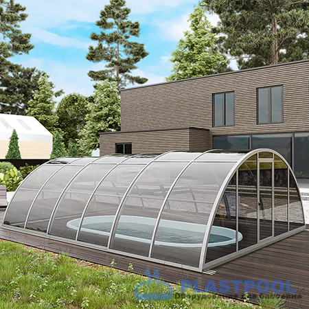 Раздвижной павильон для бассейна Standart H 6,36М*2,5М*1,25М 